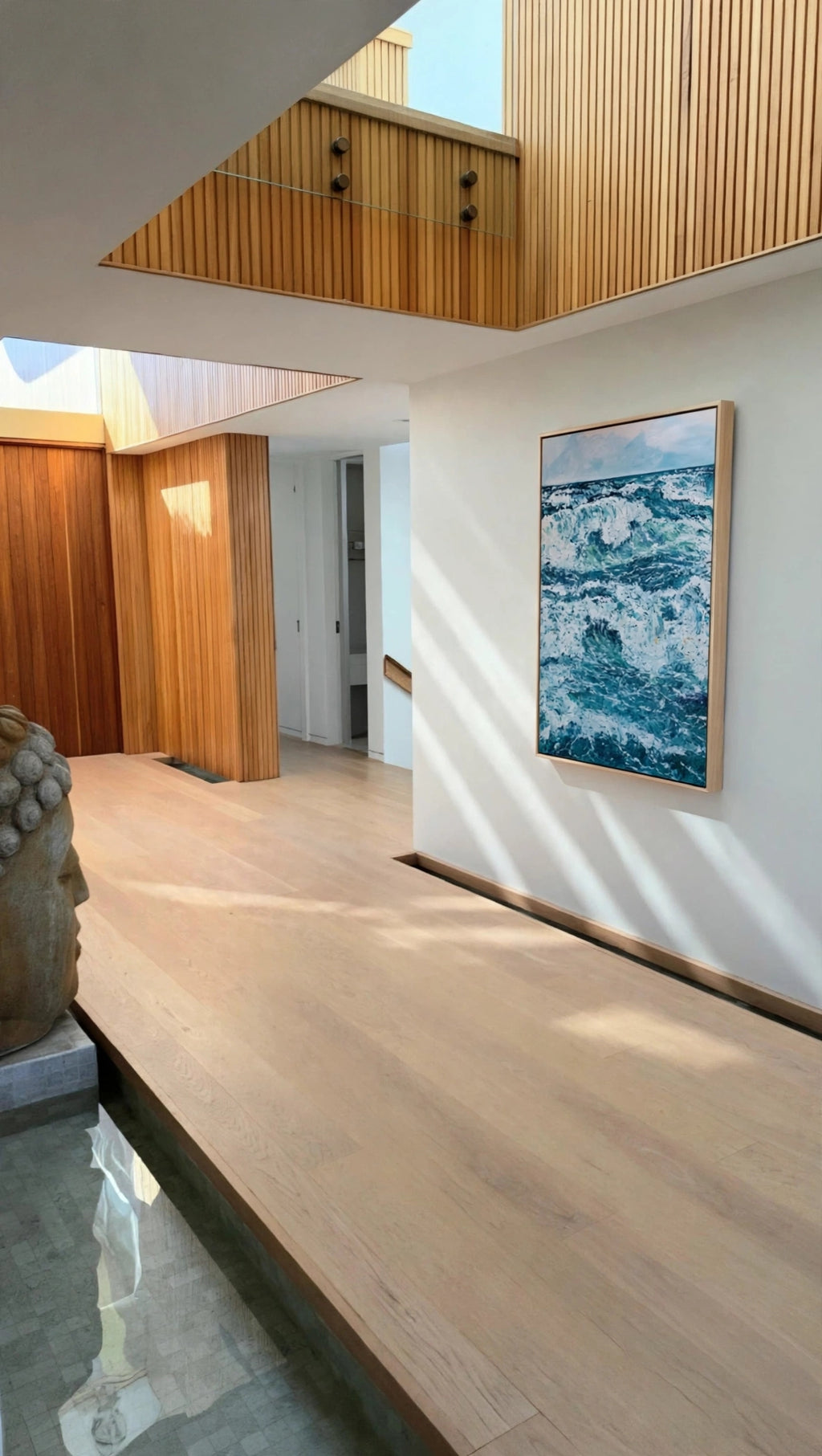Original Impressionistic Oceanscape Painting. Acrylic on Canvas by Agnes Bruck. 90cm x 120cm.