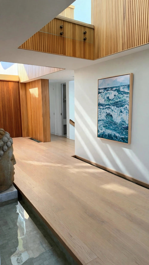 Original Impressionistic Oceanscape Painting. Acrylic on Canvas by Agnes Bruck. 90cm x 120cm.